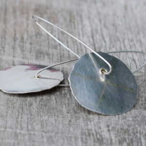 Ohrschmuck 925/000 Silber mit Feingold touchierte Linien