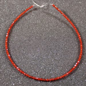 perfekt strahlender facettiert geschliffener Carneol-Choker