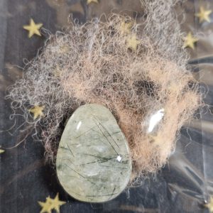 Rutil-Quarz transparent gelb-grünlich