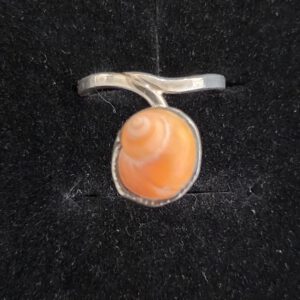 Silberring 925/- handgemacht mit natürlicher Schnecke