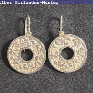 Ohrschmuck 925/- Silber Sonnenscheibe Girlande