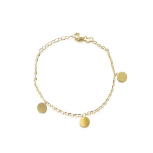 Silber verg. Armkettchen mit Zier-Plättchen