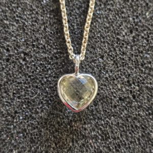 Anhänger Silber Herz Citrin facettiert