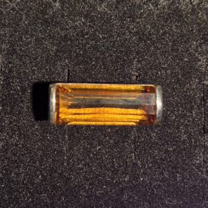 Ring 925/- Silber Größe 54, Citrin quer Fantasieschliff feine Qualität